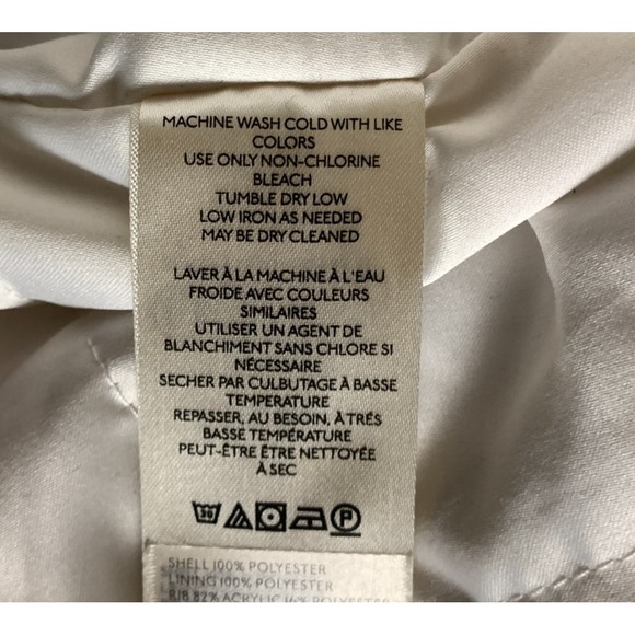 Anthropologie Bomber Jacket Women's Medium M Blue/White Cropped Floral Insulated - Picture 7 of 11